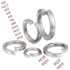 M2 M2.5 M3 M4 M5 M6 M8 M10- M24 A4 STAINLESS STEEL SQUARE SECTION SPRING WASHERS