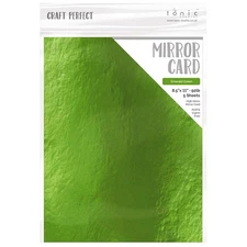 Craft Perfect Mirror Cardstock 8.5"X11" 5/Pkg-High Gloss Emerald Green