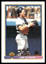 Jim Leyritz 1991 Bowman #171 Yankees MLB READ FREE SHIPPING AutographDen