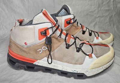 On Cloud On Running Cloudtrax Hiking Boots Sneakers Shoes Mens 12.5 Beige Suede
