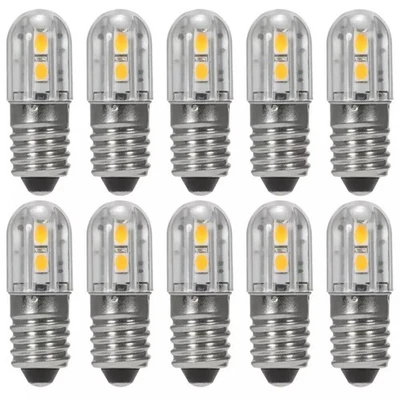 E10 6V AC DC 2W LED Schraubsockel Birne Leuchtmittel Lampe Leuchte Glühbirne - Bild 1 von 4