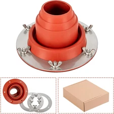 Tent Stove Jack Kit, Silicone High Temp Flexible Roof Jack Pipe Boot Metal Roofi