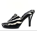 Bottega Veneta Black & White Zebra Print Heels NEW SZ 38 US 8 — photo 2