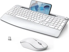 Ergonomic Wireless Keyboard and Mouse, Full Size Wireless Keyboard Designed with