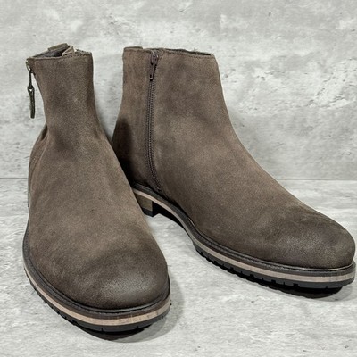 Modern Fiction Brown Suede Ankle Boots Side Zipper Men's Size 13