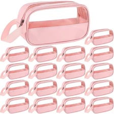 Tanlade 18Pcs Clear Cosmetic Bags Set Waterproof Makeup Toiletry Organizer fo...