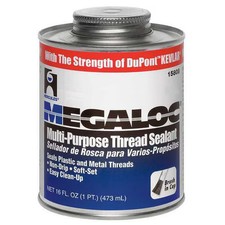 Hercules Pipe Thread Sealant 19.2 fl oz, Brush-Top Can, Megaloc, Blue, Paste