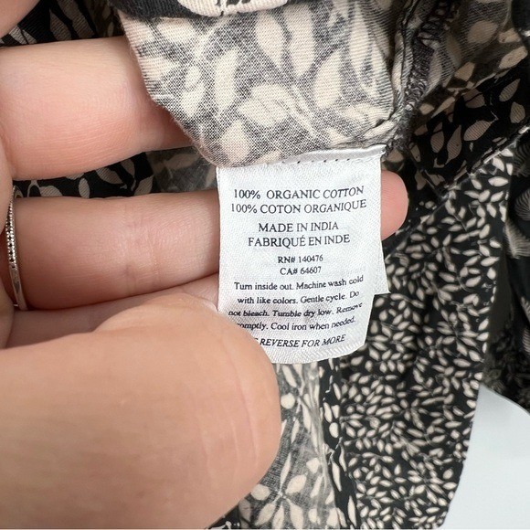 Faherty Adalyn Button Front Leaf Batik Print Blou… - image 6