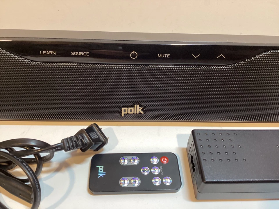Barra envolvente Polk 5000 con adaptador de corriente y control remoto - ¡Probada y funcionando! Foto 2 de 4