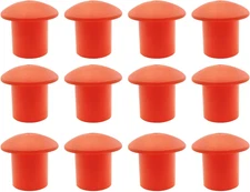 12PCS Orange Plastic Reinforced Safety Mushroom Rebar Caps, Diameter 10-25Mm