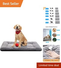 Cozy 36 Dog Bed Crate Pad - Soft, Washable, Anti-Slip for Medium/Large Breeds