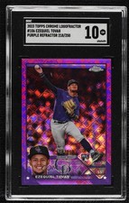 2023 Chrome Logofractor Edition Purple Refractor Ezequiel Tovar SGC 10 GEM b4d