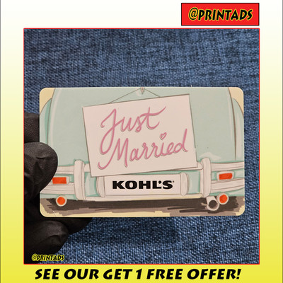 Kohl's $0 Value Unused Collectible Gift Card - Just Married