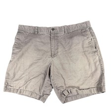 Banana Republic Shorts Mens 38x9 Gray Chino Flat Front Cotton Casual Summer