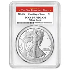 2024-S Proof $1 American Silver Eagle PCGS PR70DCAM FDOI San Francisco Label