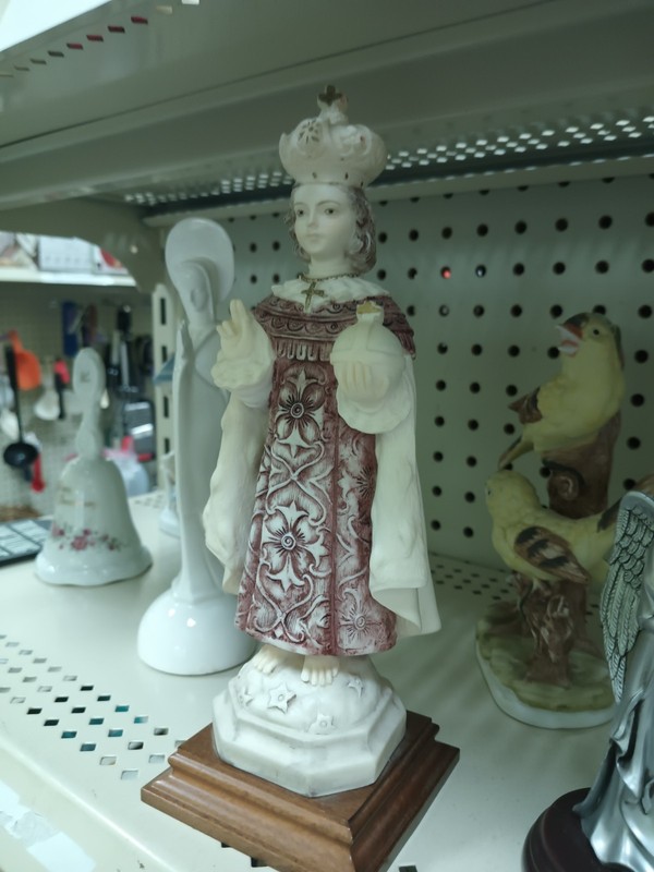 The Infant Jesus of Prague Statue Vintage G.RUGGERI BIANCHI 9.50" ITALY Figure