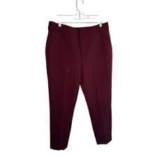 Nine West Trouser Pants Skinny Fit Cranberry Career Office Size 12