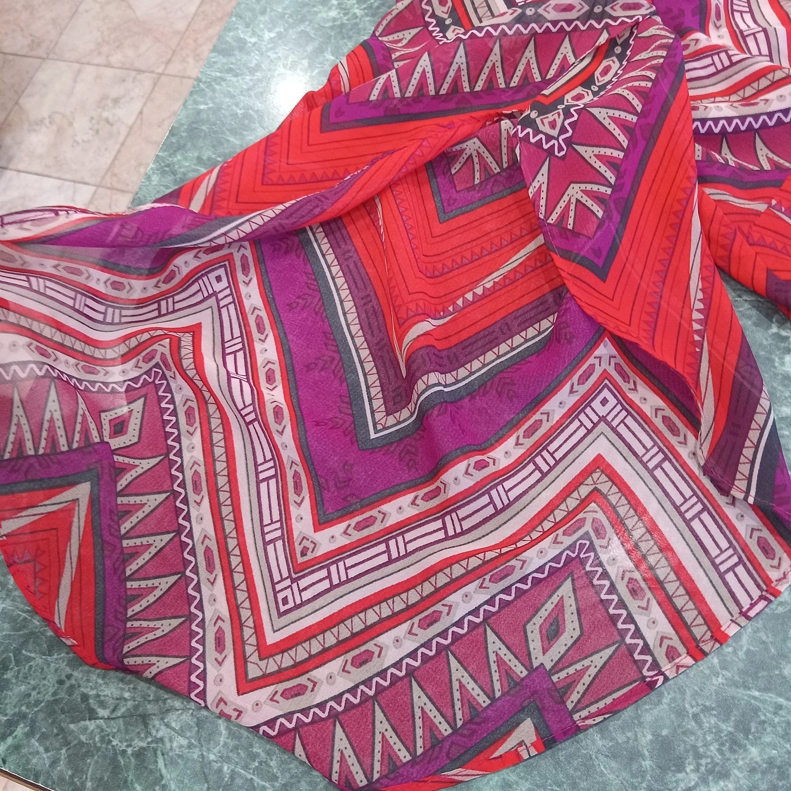 Abito Alyx taglia XL 16 completamente foderato manica lunga floreale magenta spalle scoperte us intime ottimeioni