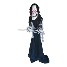 Haunted Hill Farm Motion-Activated 8.5-Ft. Tall Ginormous Reaper Plug-in Talking