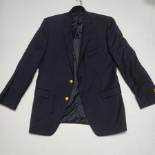 Chaps Ralph Lauren Men  s Navy Blazer Suit Jacket Size 40R Wool