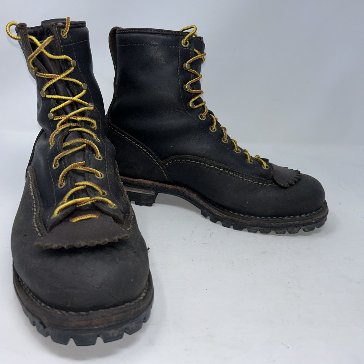 Wesco Jobmaster Boots Mens Size 9.5 D Brown Leather 8”Lace Up 