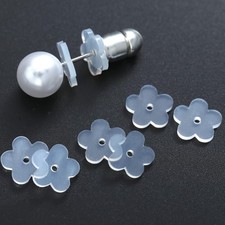 Clear Ear Lobe Support Patches for Earrings - Comfortable and Pepal 8mm Disc