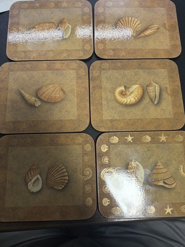 Vintage Jason Coasters Box Of 6 “Sea Shells” D2730