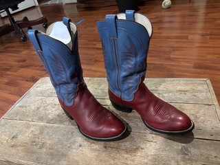 M L LEDDY CUSTOM MADE COWBOY BOOTS SIZE 10