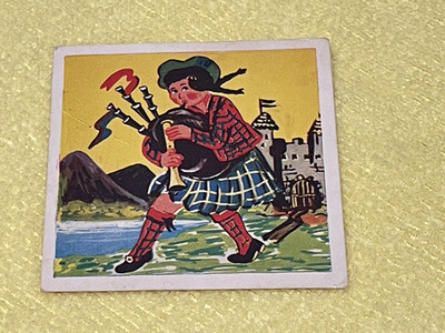 Como Konfektkarte SCHOTTISCHES MÄDCHEN NO41 Noddy s Friends Abroad