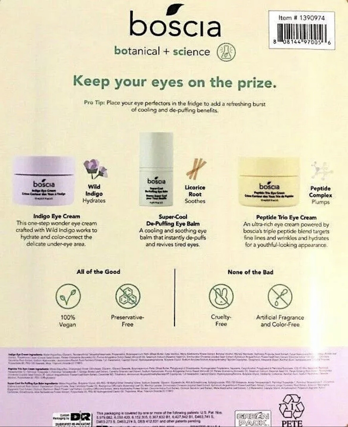 boscia peptide trio eye cream