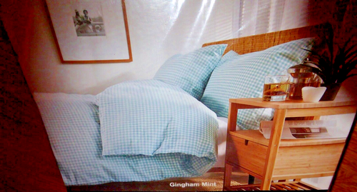 DEYONGS KING Size Gingham Check MINT Green White Duvet Cover Set 100% Cotton NEW - Picture 3 of 4