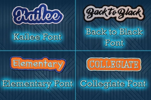 Custom Embroidered Patch Personalized Name or Text Iron On/Sew On with Outline - Picture 5 of 11
