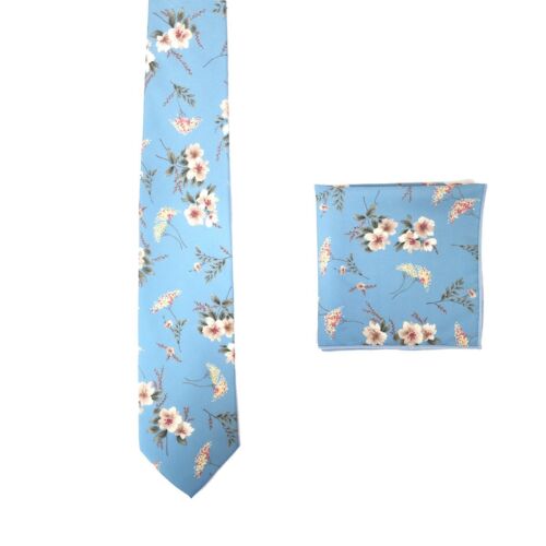 Romario Manzini® Men's Cotton Floral Standard Necktie with Handkerchief - Picture 34 of 63