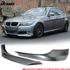 For 09-12 BMW E90 3-Series OE Style Front Bumper Lip Splitters Painted #A52 Gray