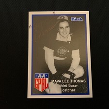 Autographed AAGPBL  MAVA LEE THOMAS   (DEC. 2012   )