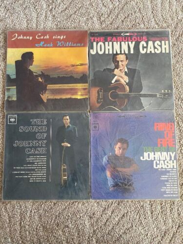 (4) JOHNNY CASH, Vinyl Records, LP's, The Fabulous, Ring of Fire, The sound of