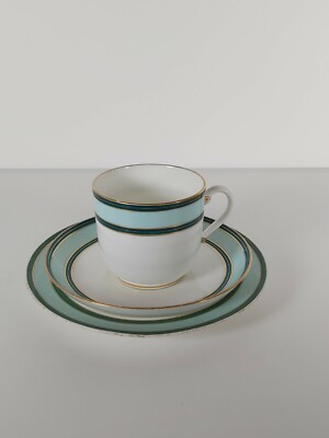 Victorian Art Deco Minton Porzellan Tee Trio - Tasse, Untertasse und Teller