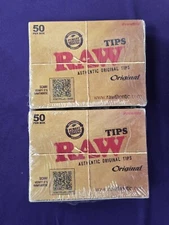 1 BOX RAW ORIGINAL TIPS 50 PACKS EACH BOX = 2,500 TOTAL TIPS FACTORY SEALED