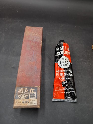Vintage Martin Senour Red Oxide 6375 Glazing Putty