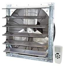 4244 CFM Silver Electric Powered Gable Mount Shutter Fan/Vent