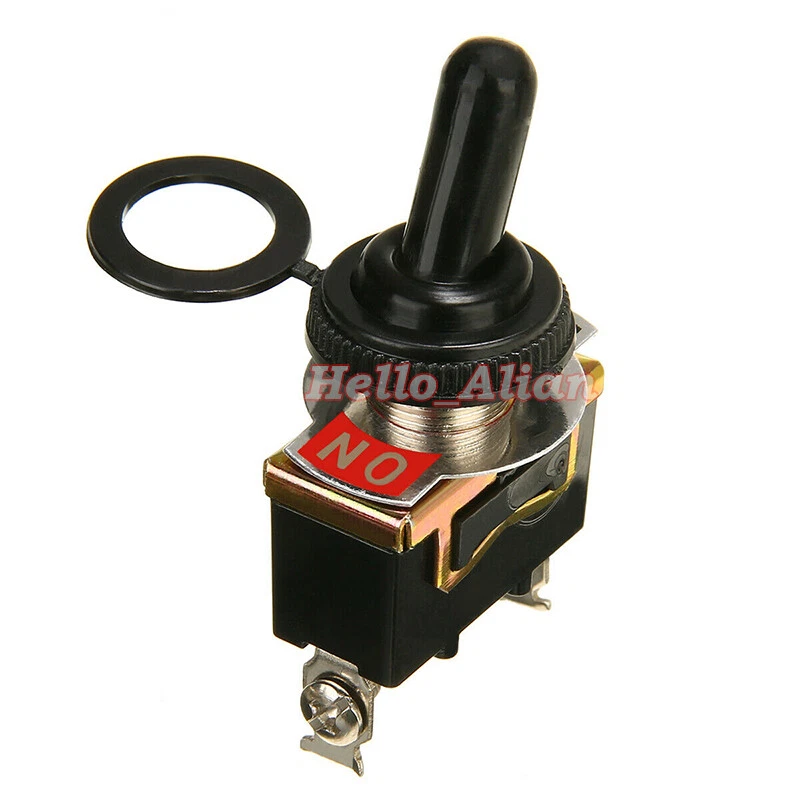 2PCS SPST 2Pin Car Boat 15A 250V ON/OFF Rocker Toggle Switch+Waterproof Boot Hot - image 2 of 4