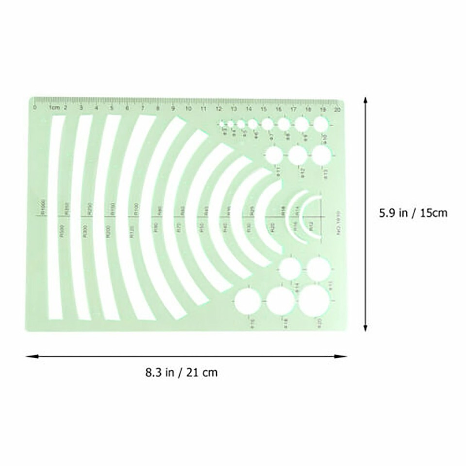 11Pcs Geometric Template Ruler Plastic Circles Squares Stencil ...