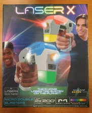 Laser X Micro Double Blasters Toy Laser Tag 2 Player 200 Foot Range (1415) R9P1a