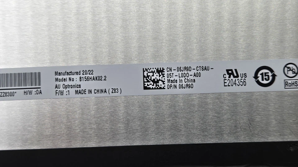 Panel de pantalla LCD para Dell Latitude 5510 pantalla táctil FHD 1920x1080 P/N: 06JR9D Foto 3 de 4