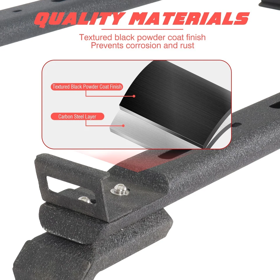 300LBS Roof Rack Cross Bars For 2007-2024 Jeep Wrangler JK JKU JL JLU Unlimited Foto 3 de 4