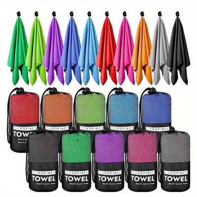 1-psc Microfiber Travel Towel Quick Dry Towel Super Absorbent for Beach Gym Pool