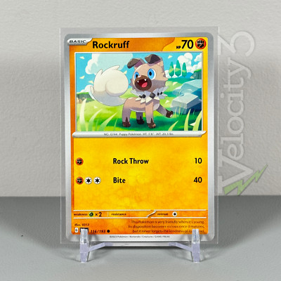 Rock Ruff Common Card Pokemon TCG Card: ROCKRUFF 116/193 | Common | Paldea Evolved | NM/Mint ...
