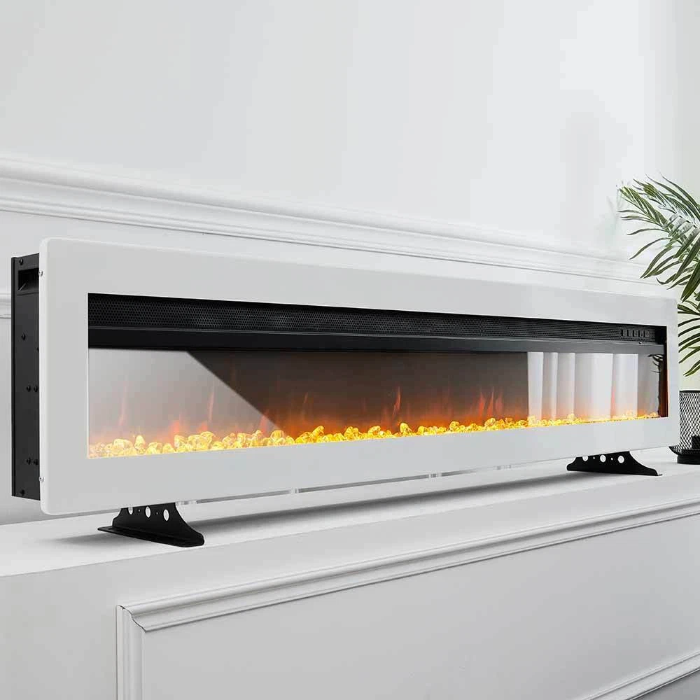40/50/60in Electric Fire Fireplace Standing Insert Wall Mount Heater Multi  Color | eBay