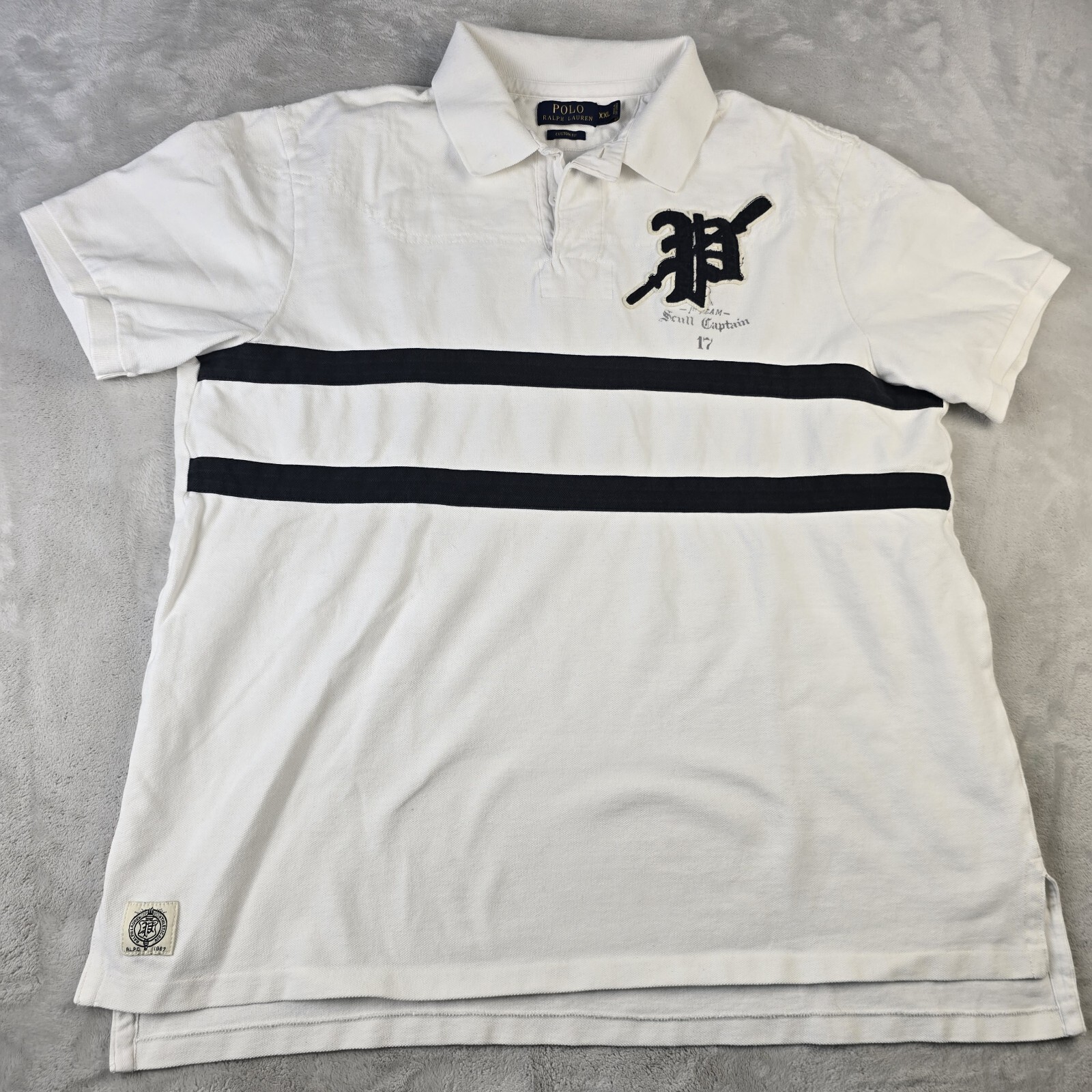 FILA Polo Ralph Lauren Skull Captain Rowing club polo taglia XXL vestibilità personalizzata