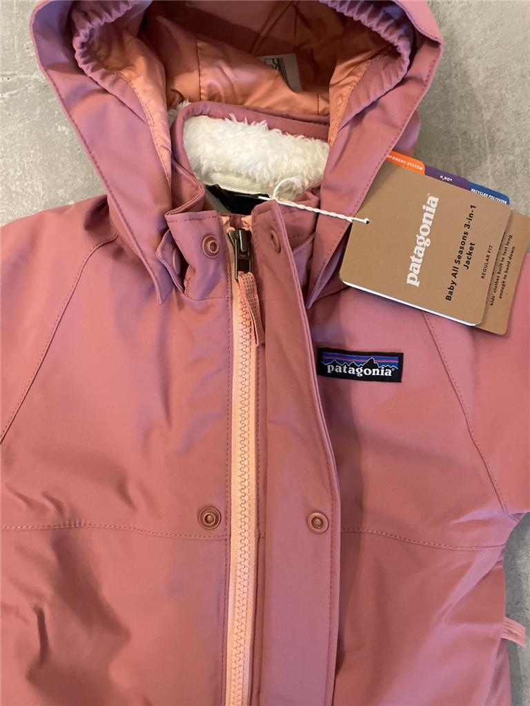Patagonia Baby All Seasons 3 in 1 Jacket 3-6 Month Light Star Pink